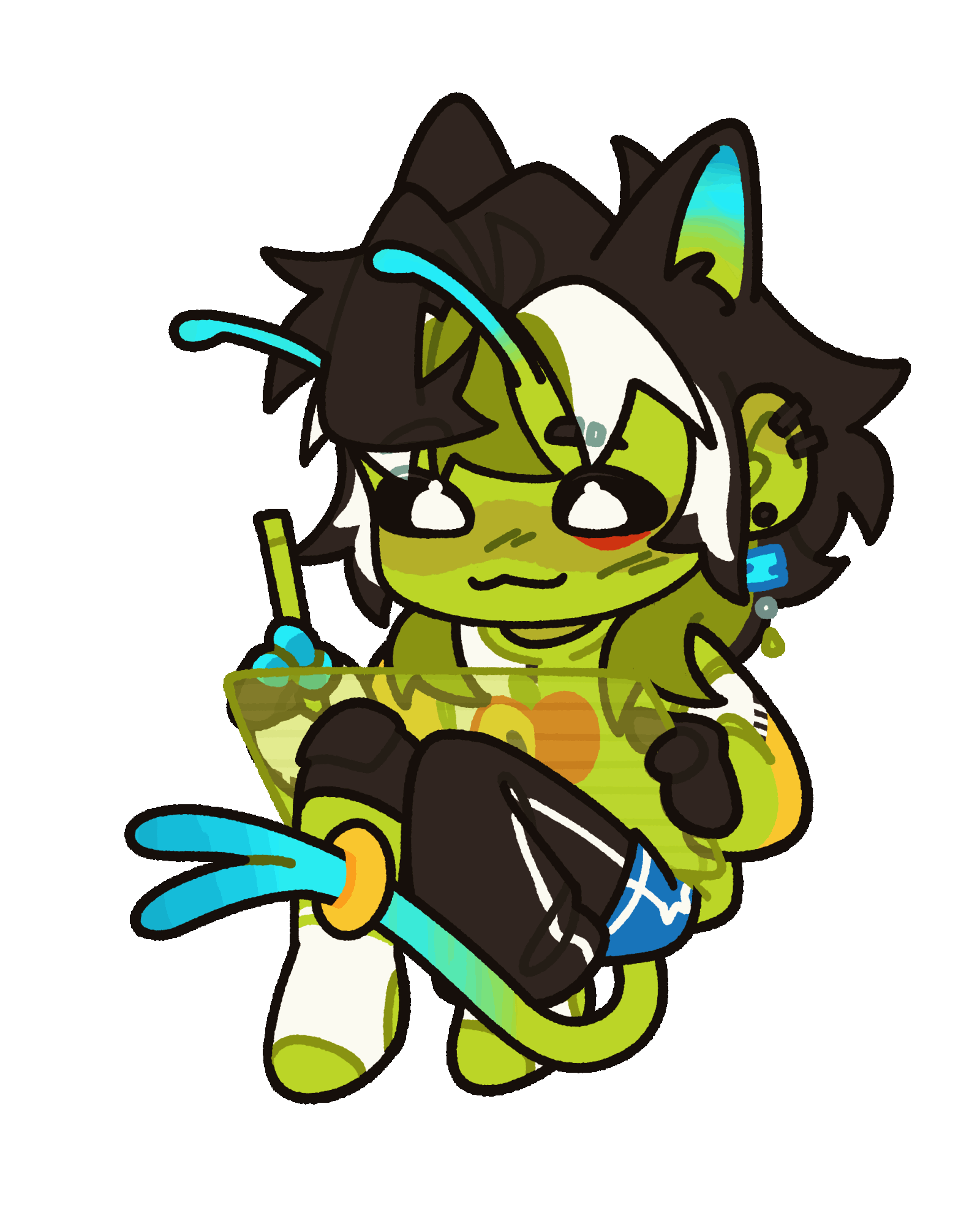 Drawing PNGtuber Glorp